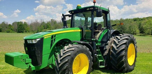 Tractor in field